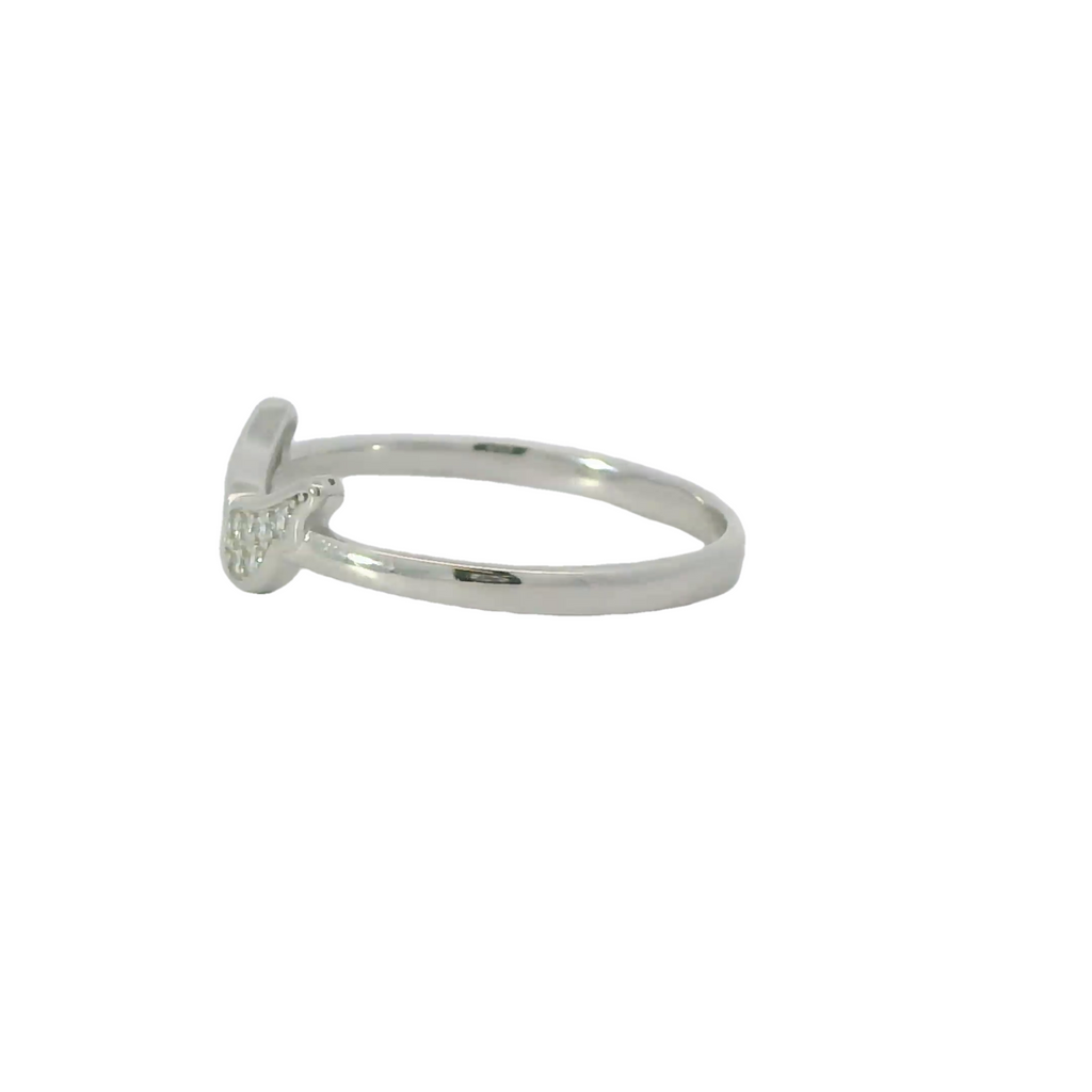 Sterling silver ring with cubic zirconia (Angel wings)