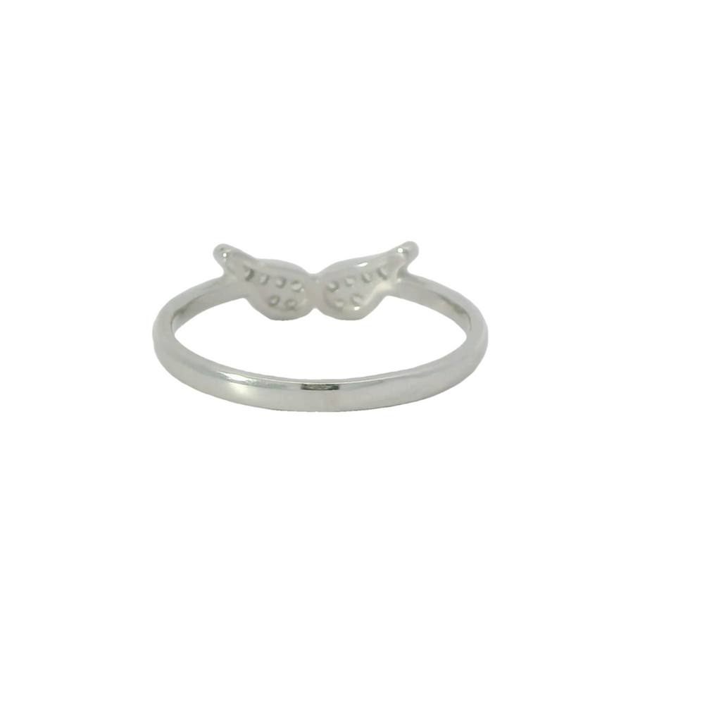 Sterling silver ring with cubic zirconia (Angel wings)