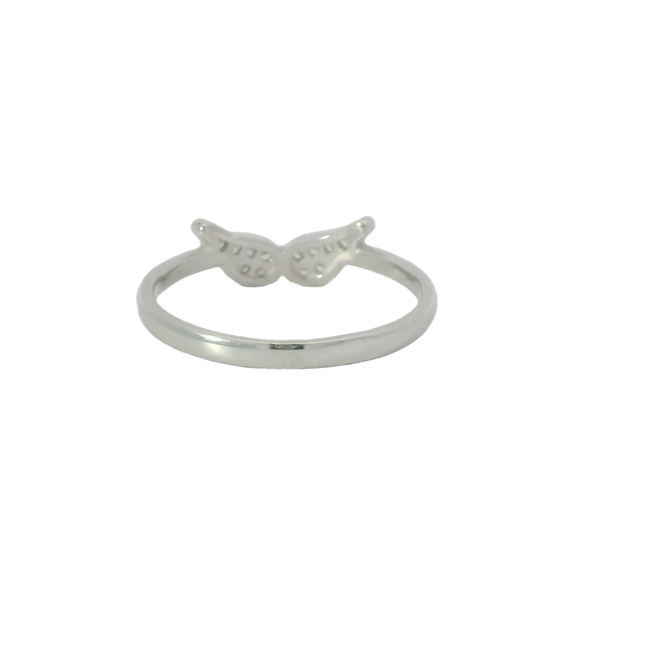 Sterling silver ring with cubic zirconia (Angel wings)
