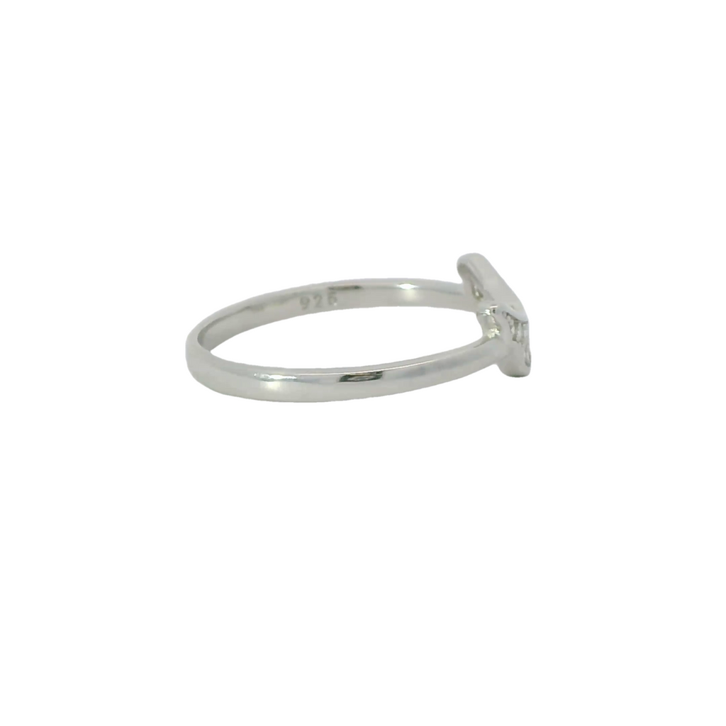 Sterling silver ring with cubic zirconia (Angel wings)