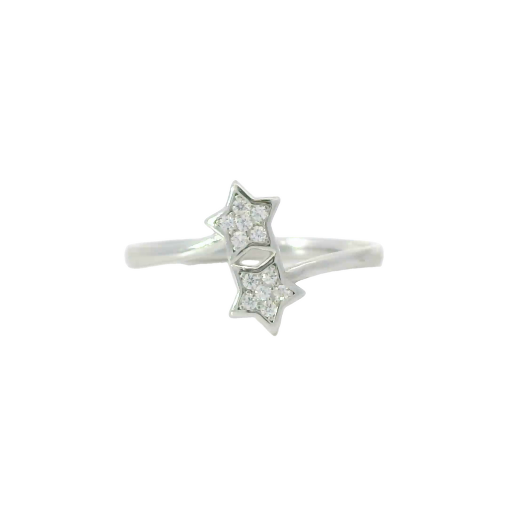 Sterling silver ring with cubic zirconia (Stars)
