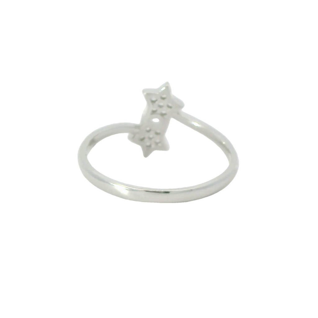 Sterling silver ring with cubic zirconia (Stars)