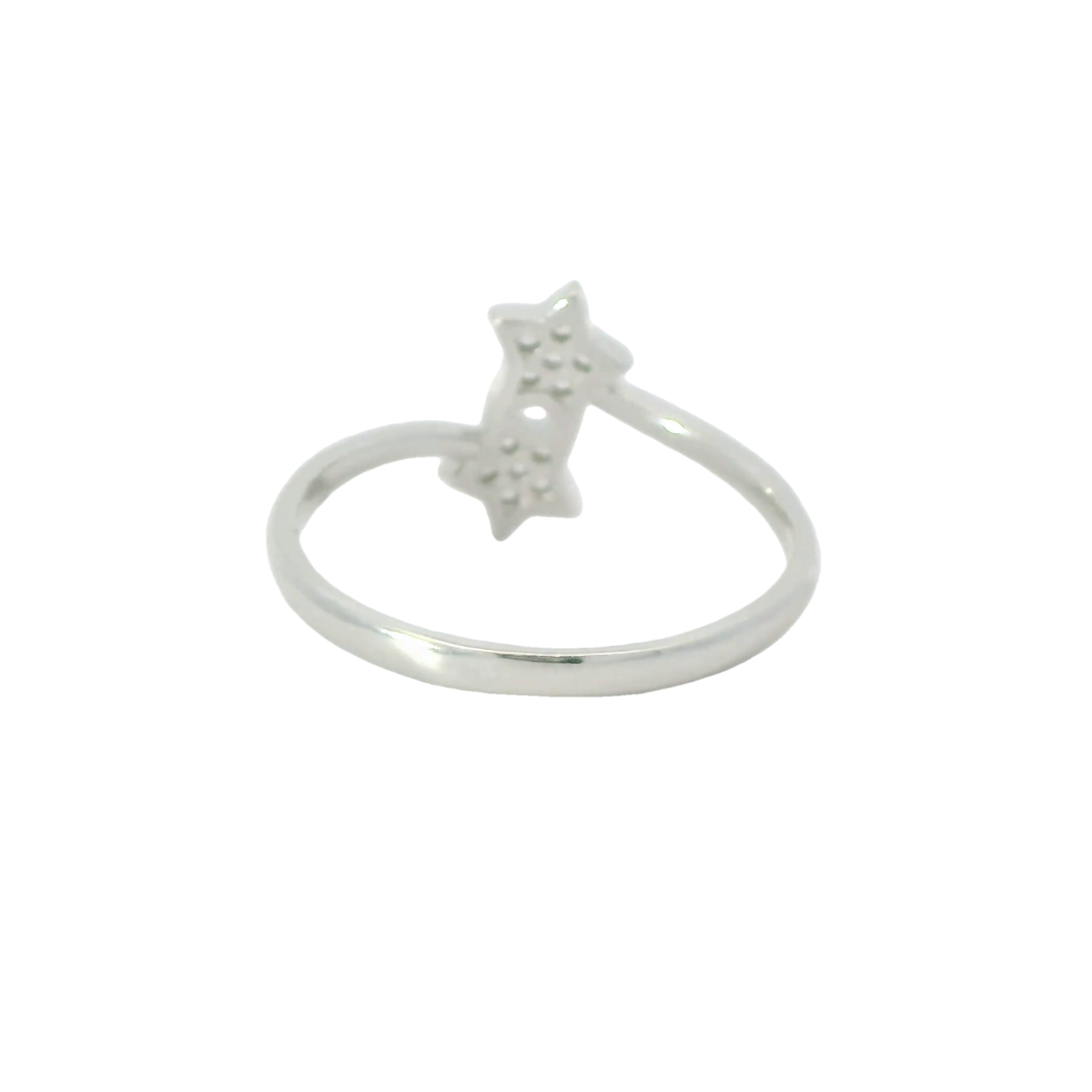 Sterling silver ring with cubic zirconia (Stars)