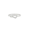 Sterling Silver Cubic Zirconia Heart Ring