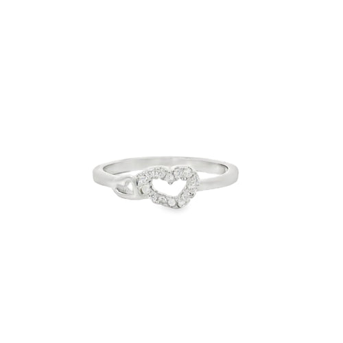 Sterling Silver Cubic Zirconia Heart Ring
