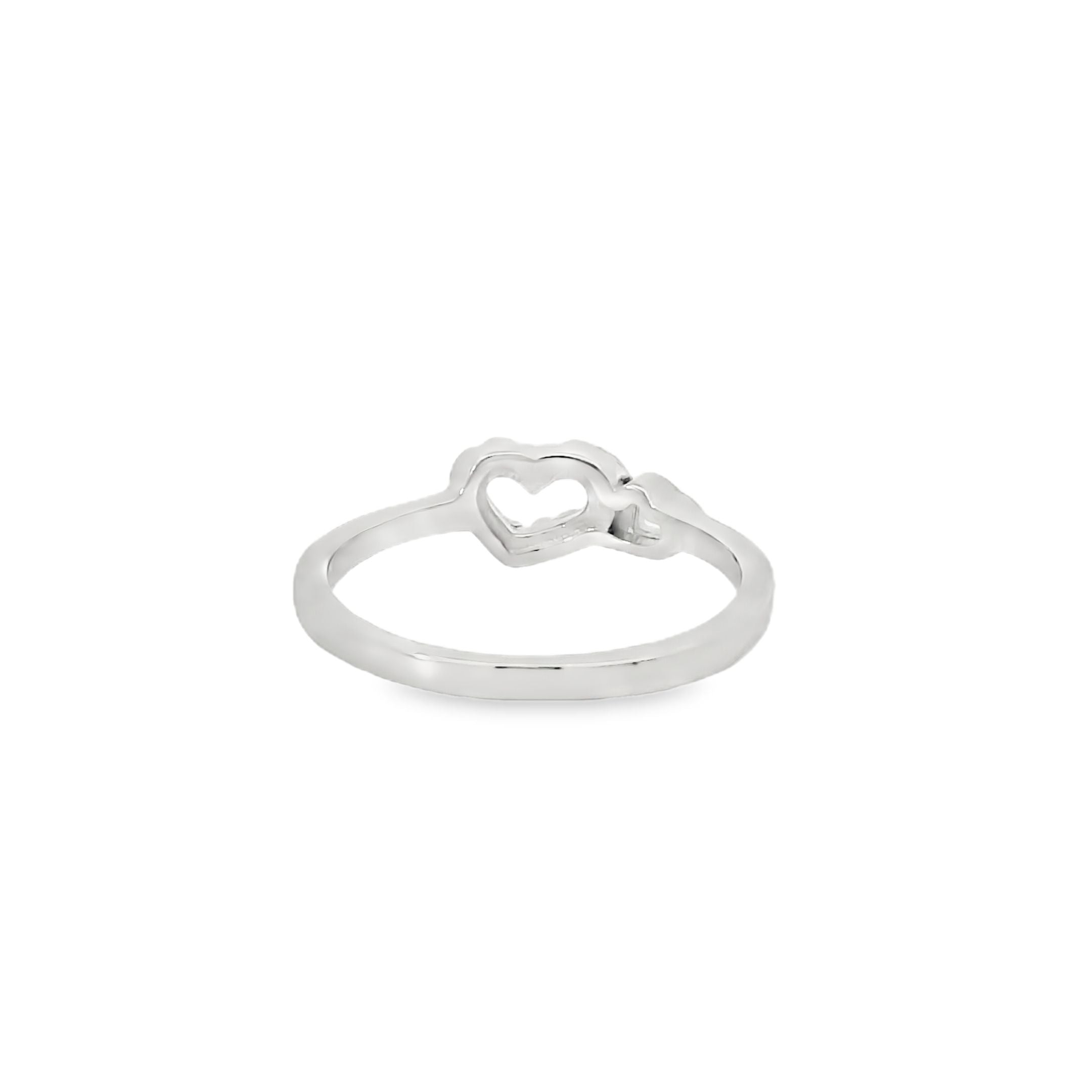 Sterling Silver Cubic Zirconia Heart Ring