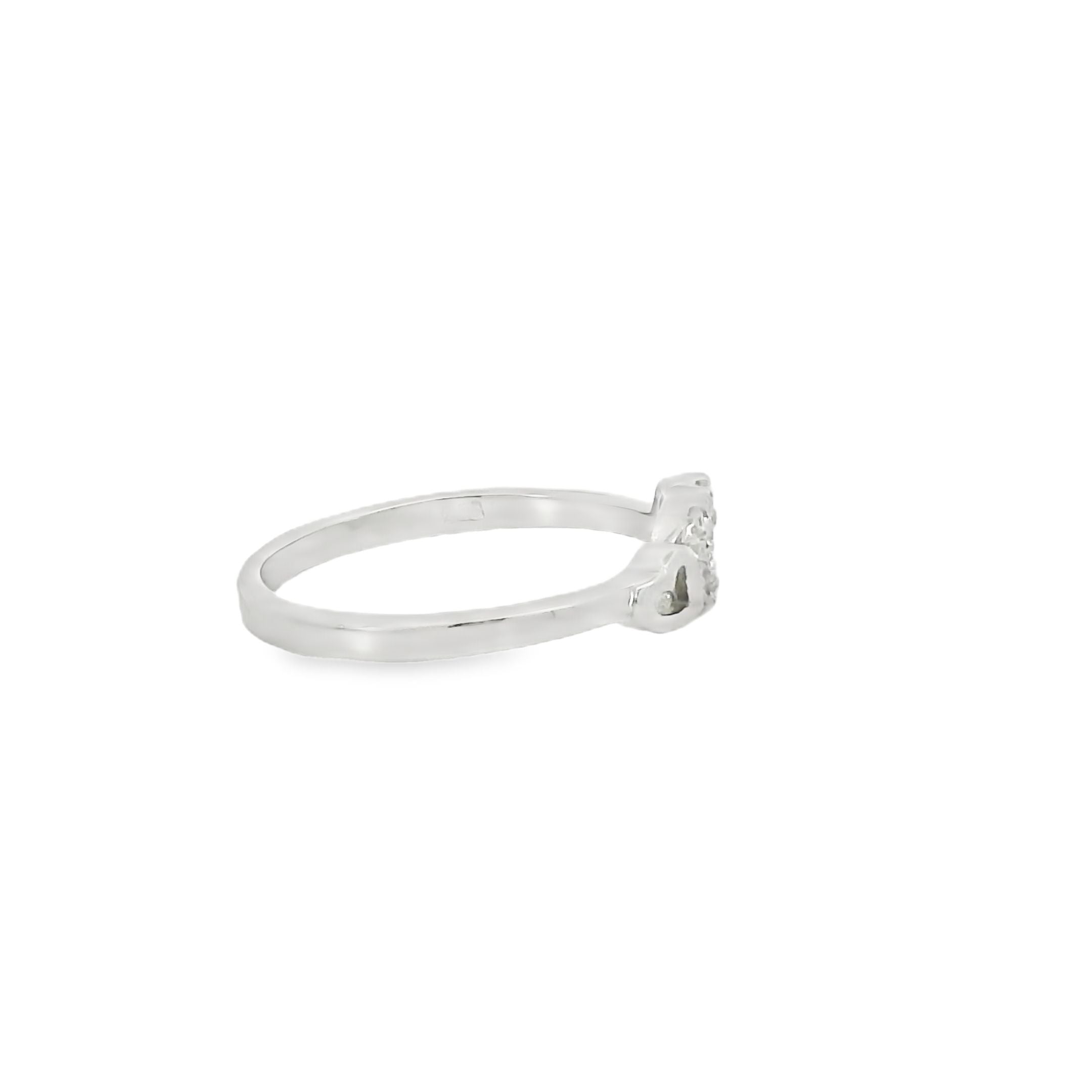 Sterling Silver Cubic Zirconia Heart Ring