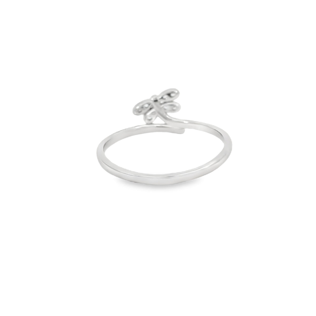 Dragonfly Cubic Zirconia Sterling Silver Ring