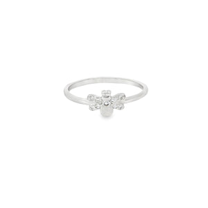 Bee Cubic Zirconia Sterling Silver Ring