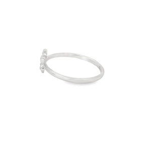 Dragonfly Cubic Zirconia Sterling Silver Ring