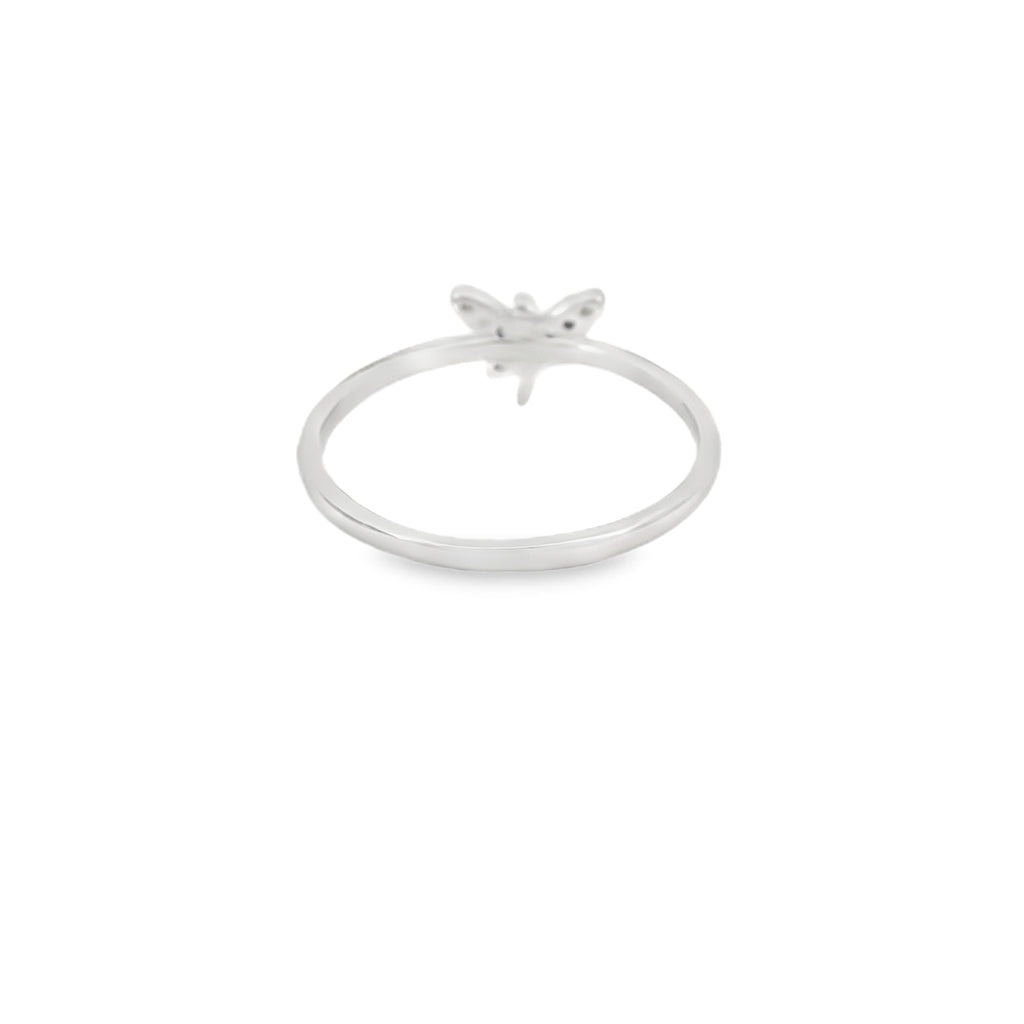 Dragonfly Cubic Zirconia Sterling Silver Ring