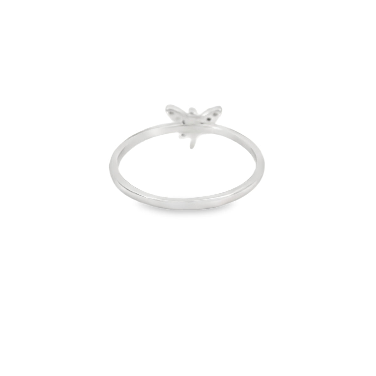 Dragonfly Cubic Zirconia Sterling Silver Ring