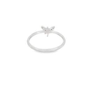 Dragonfly Cubic Zirconia Sterling Silver Ring