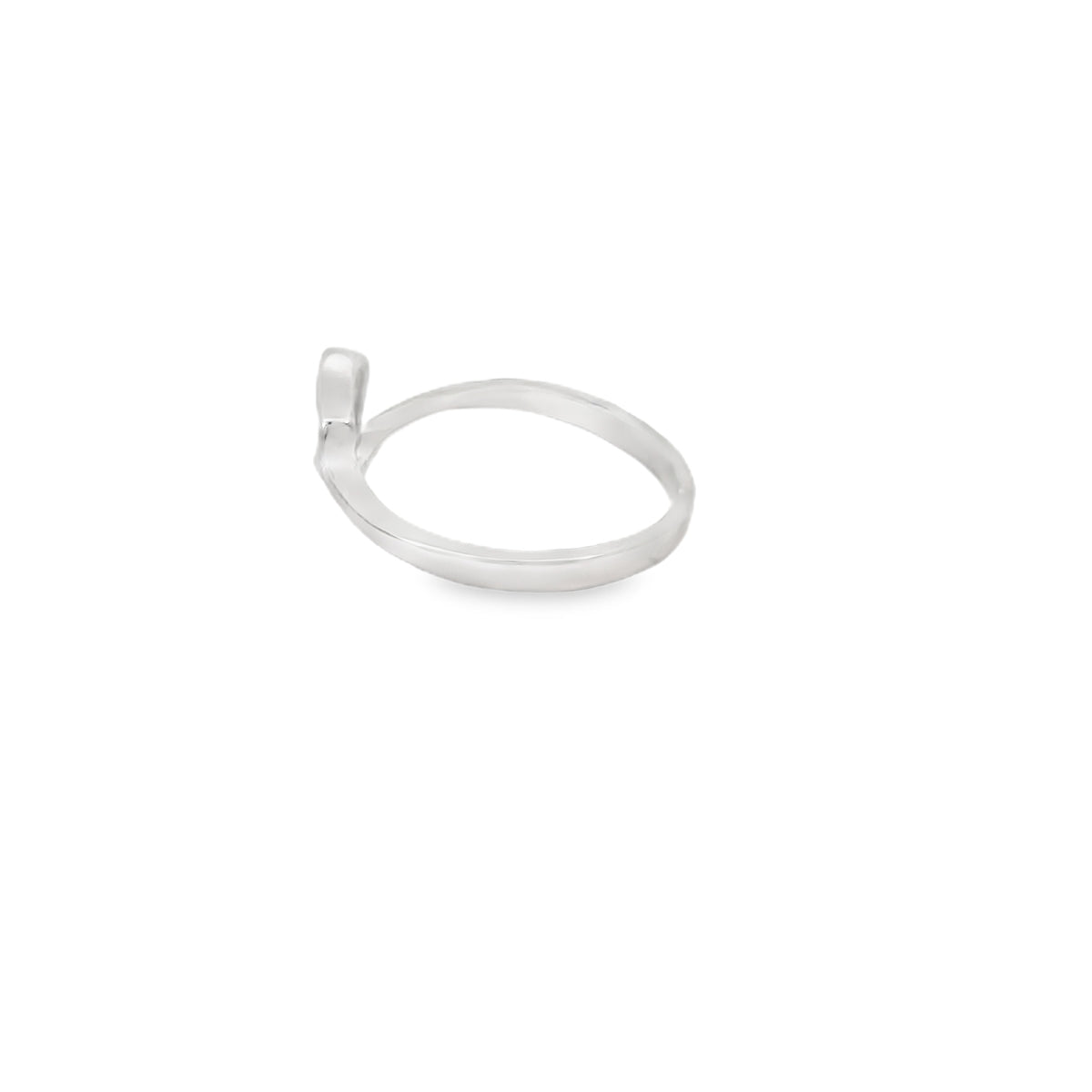 Adjustable Heart Cubic Zirconia Sterling Silver Ring
