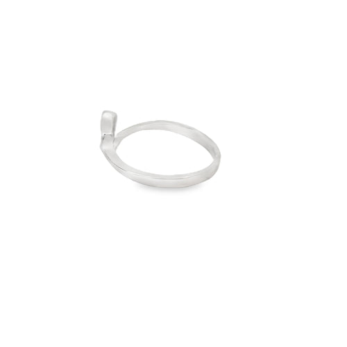 Adjustable Heart Cubic Zirconia Sterling Silver Ring