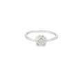 Cubic Zirconia Dog Paw Sterling Silver Ring