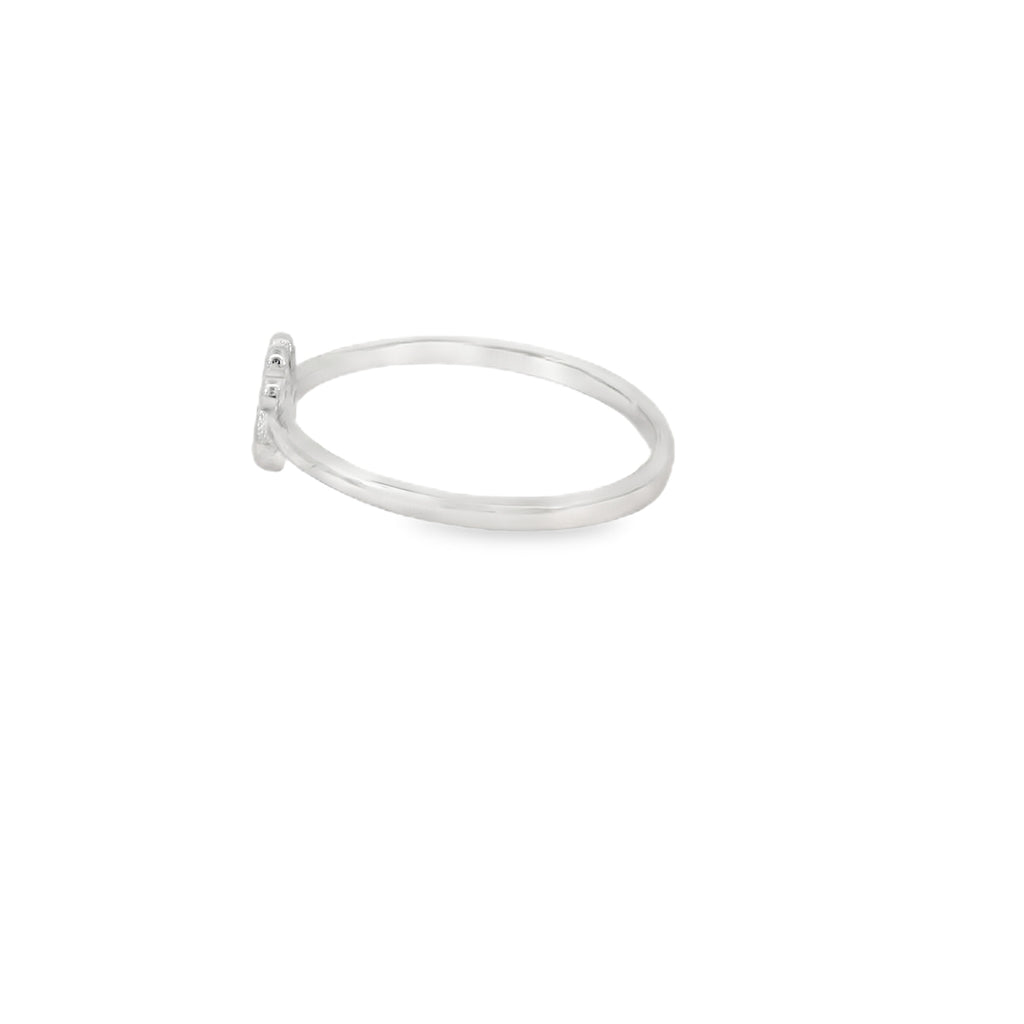 Cubic Zirconia Dog Paw Sterling Silver Ring