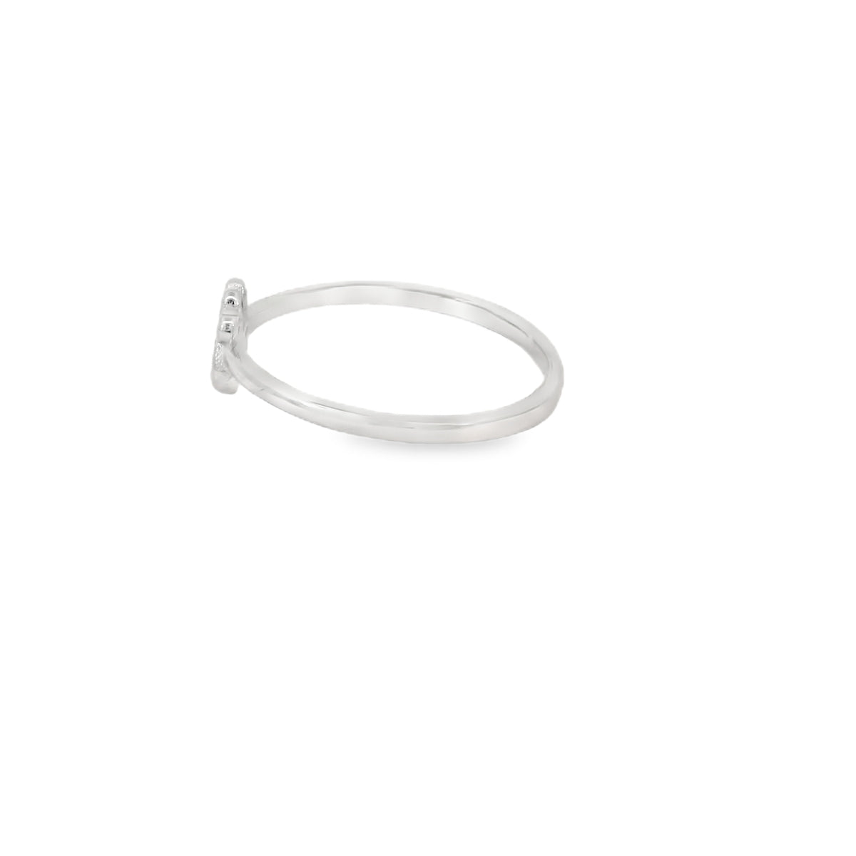 Cubic Zirconia Dog Paw Sterling Silver Ring
