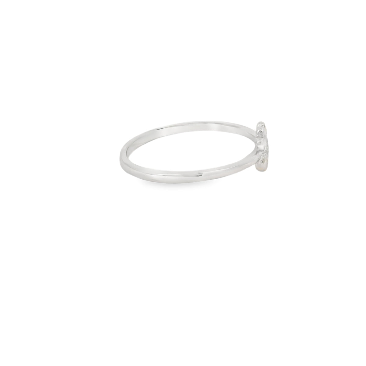 Cubic Zirconia Dog Paw Sterling Silver Ring