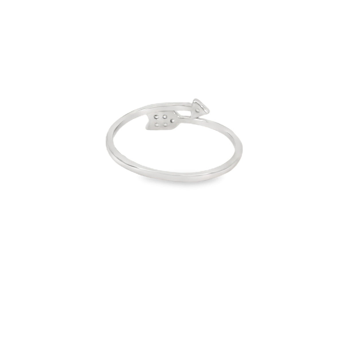 Cubic Zirconia Arrow Sterling Silver Ring