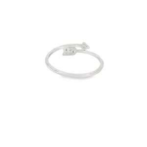 Cubic Zirconia Arrow Sterling Silver Ring