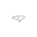 Kiss Lips Cubic Zirconia Sterling Silver Ring