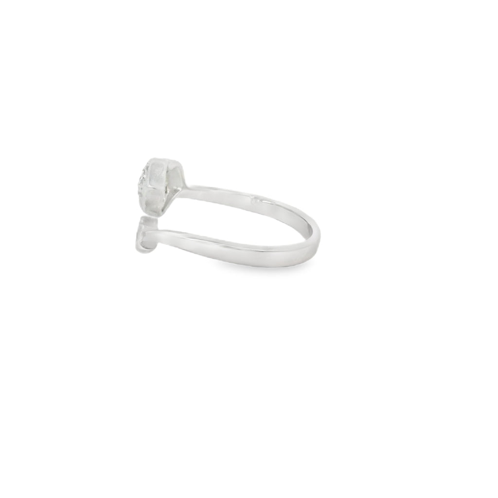Kiss Lips Cubic Zirconia Sterling Silver Ring