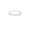 Baguette Cubic Zirconia Sterling Silver Band Ring
