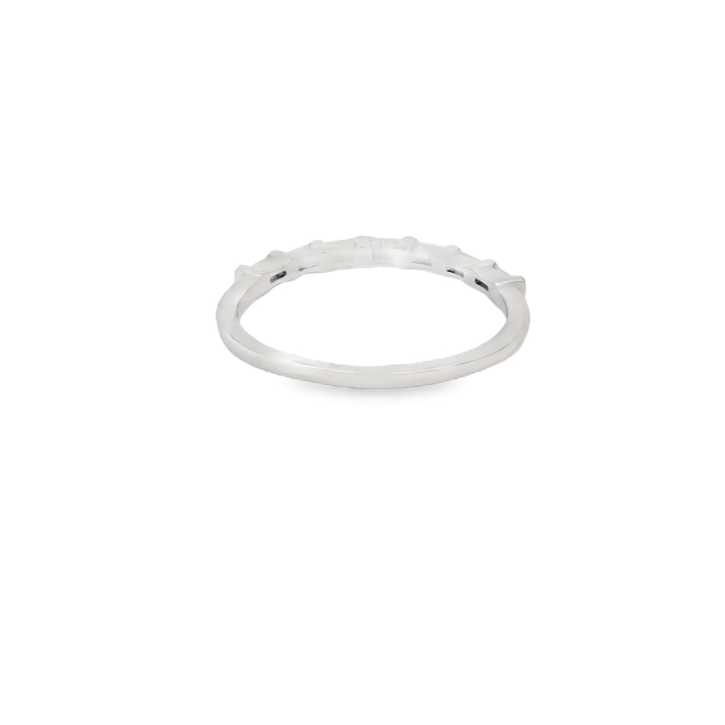 Baguette Cubic Zirconia Sterling Silver Band Ring
