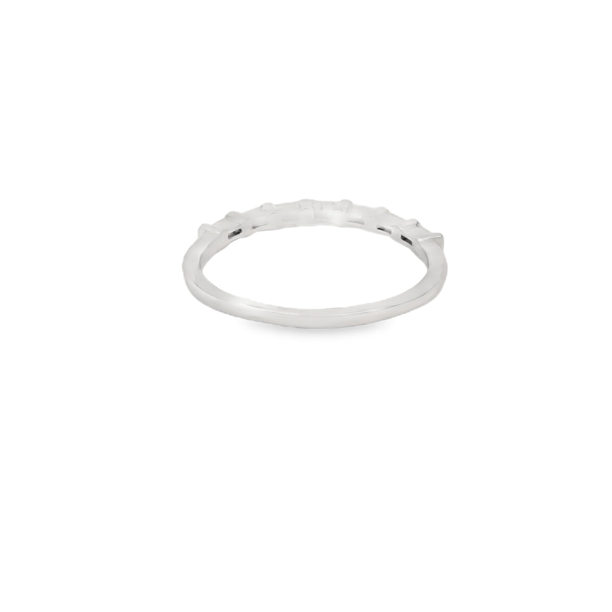 Baguette Cubic Zirconia Sterling Silver Band Ring