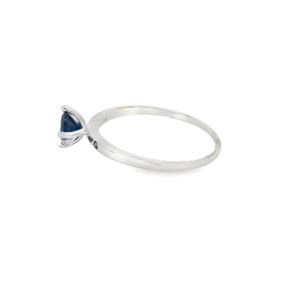 Sapphire Cubic Zirconia Sterling Silver Ring