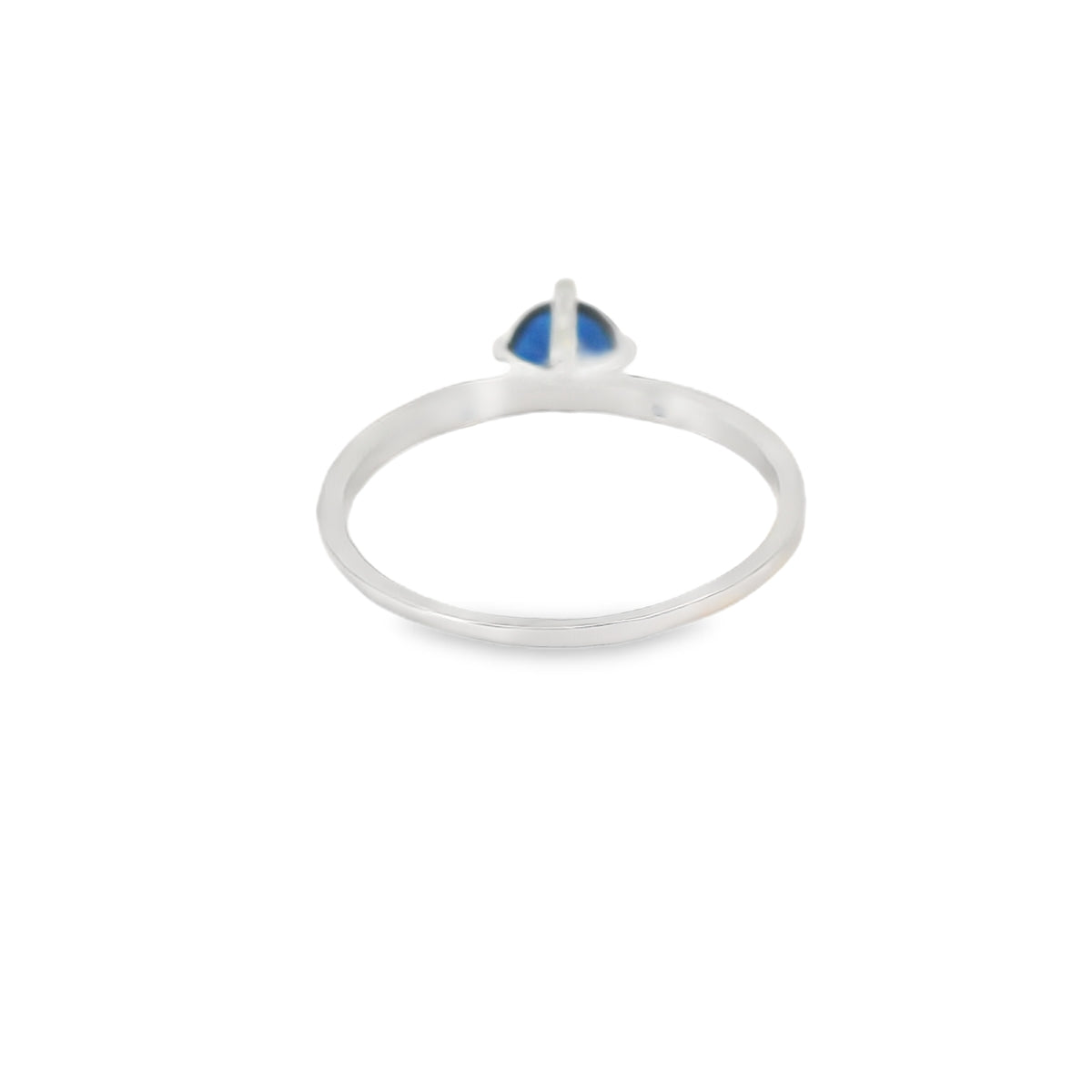 Sapphire Cubic Zirconia Sterling Silver Ring