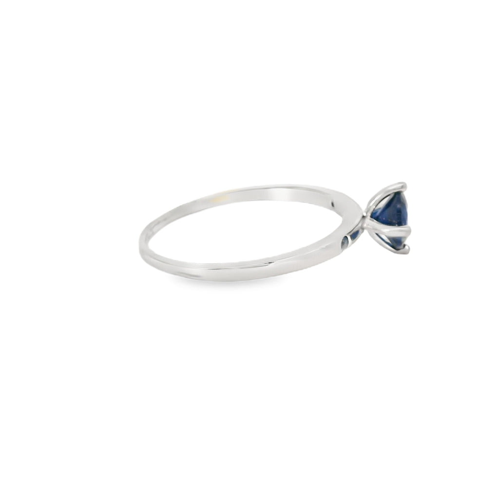 Sapphire Cubic Zirconia Sterling Silver Ring