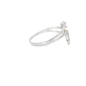Butterfly Cubic Zirconia Sterling Silver Ring