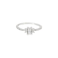 Cubic Zirconia Geometric Sterling Silver Ring
