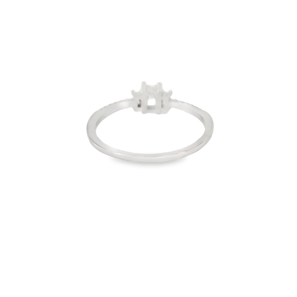 Cubic Zirconia Geometric Sterling Silver Ring