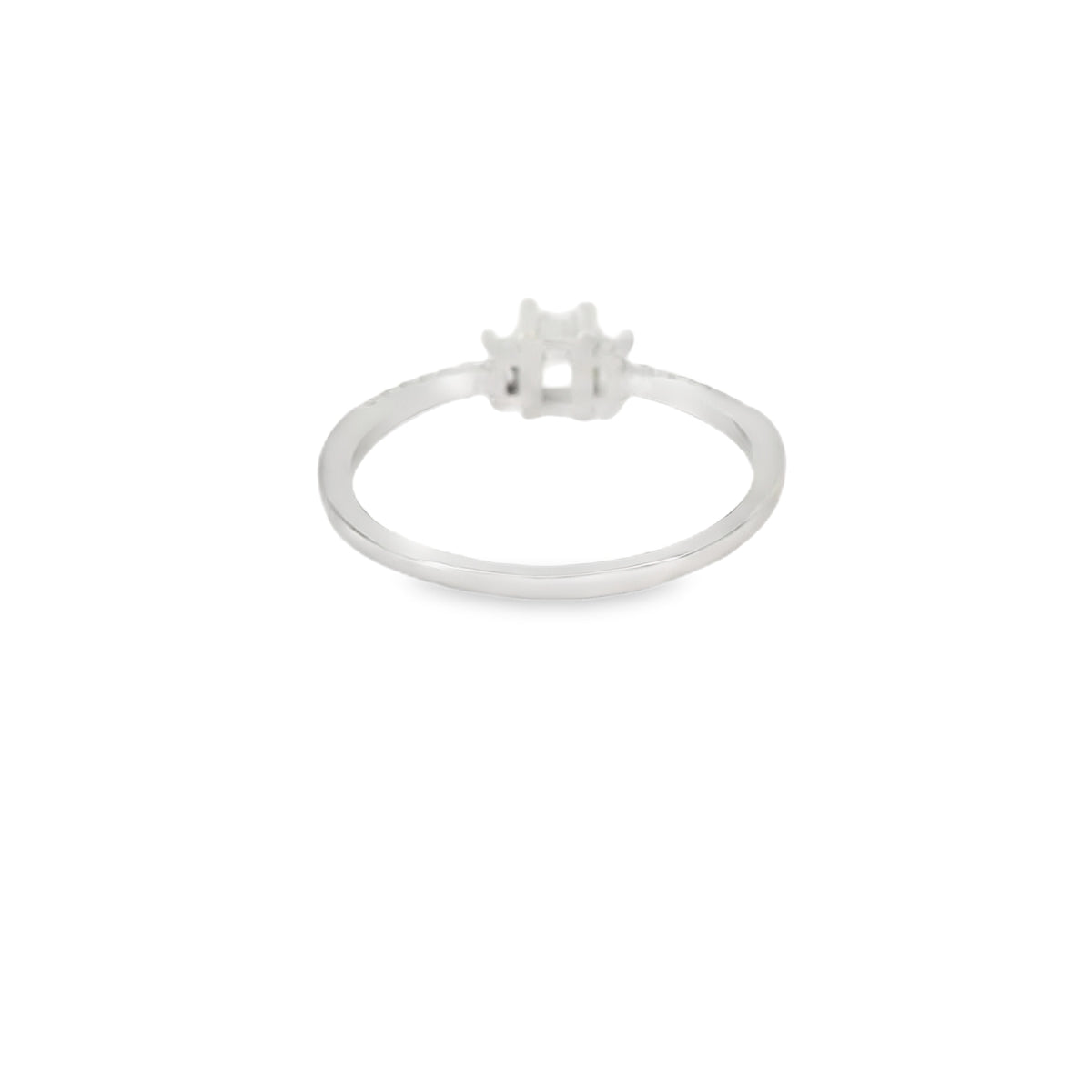 Cubic Zirconia Geometric Sterling Silver Ring