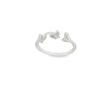 Load image into Gallery viewer, Cubic Zirconia Butterfly Sterling Silver Ring Adjustable