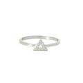 Sterling silver ring with cubic zirconia (Triangle)