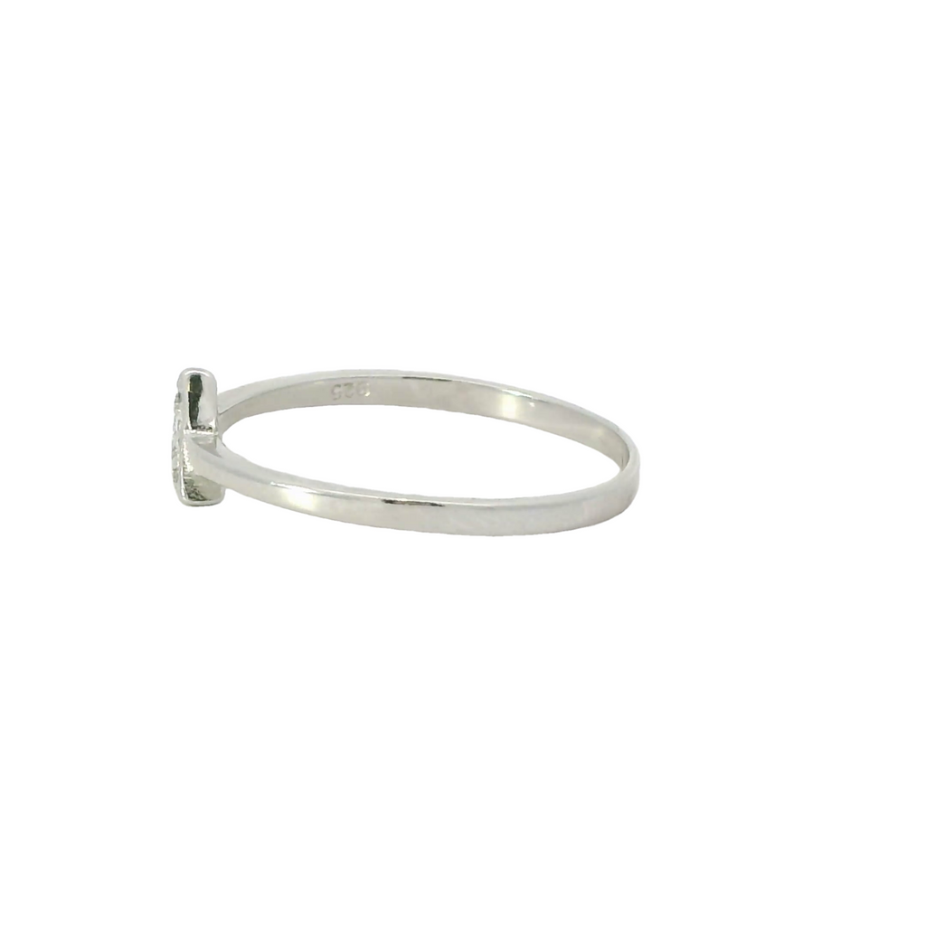 Sterling silver ring with cubic zirconia (Triangle)