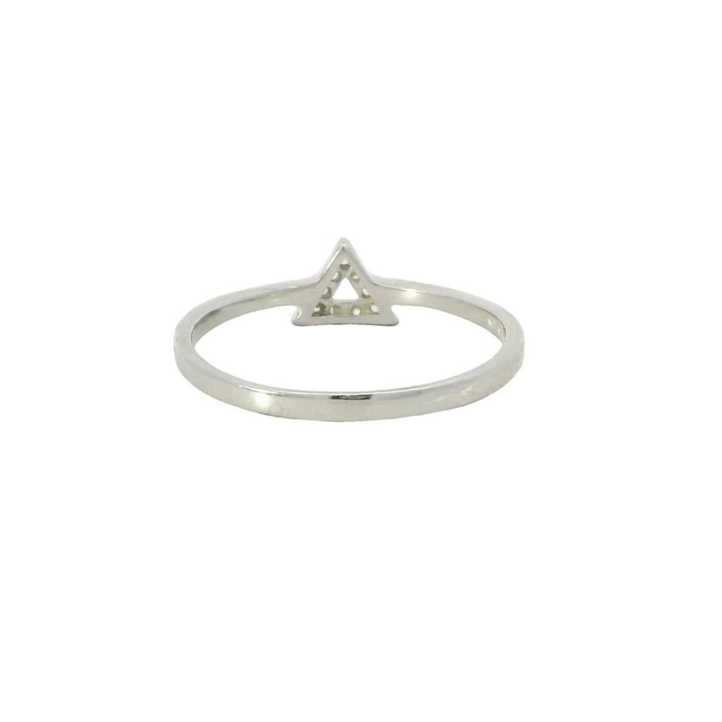 Sterling silver ring with cubic zirconia (Triangle)