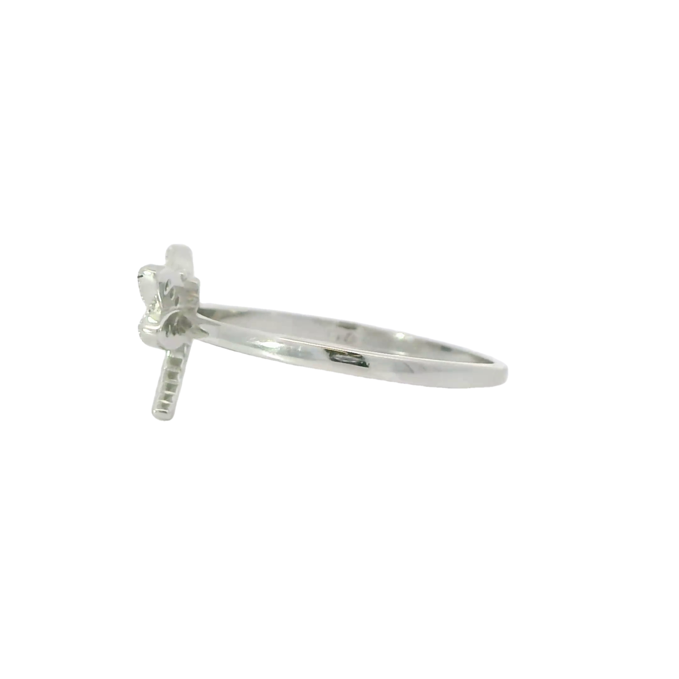 Sterling silver ring with cubic zirconia (Dragonfly)
