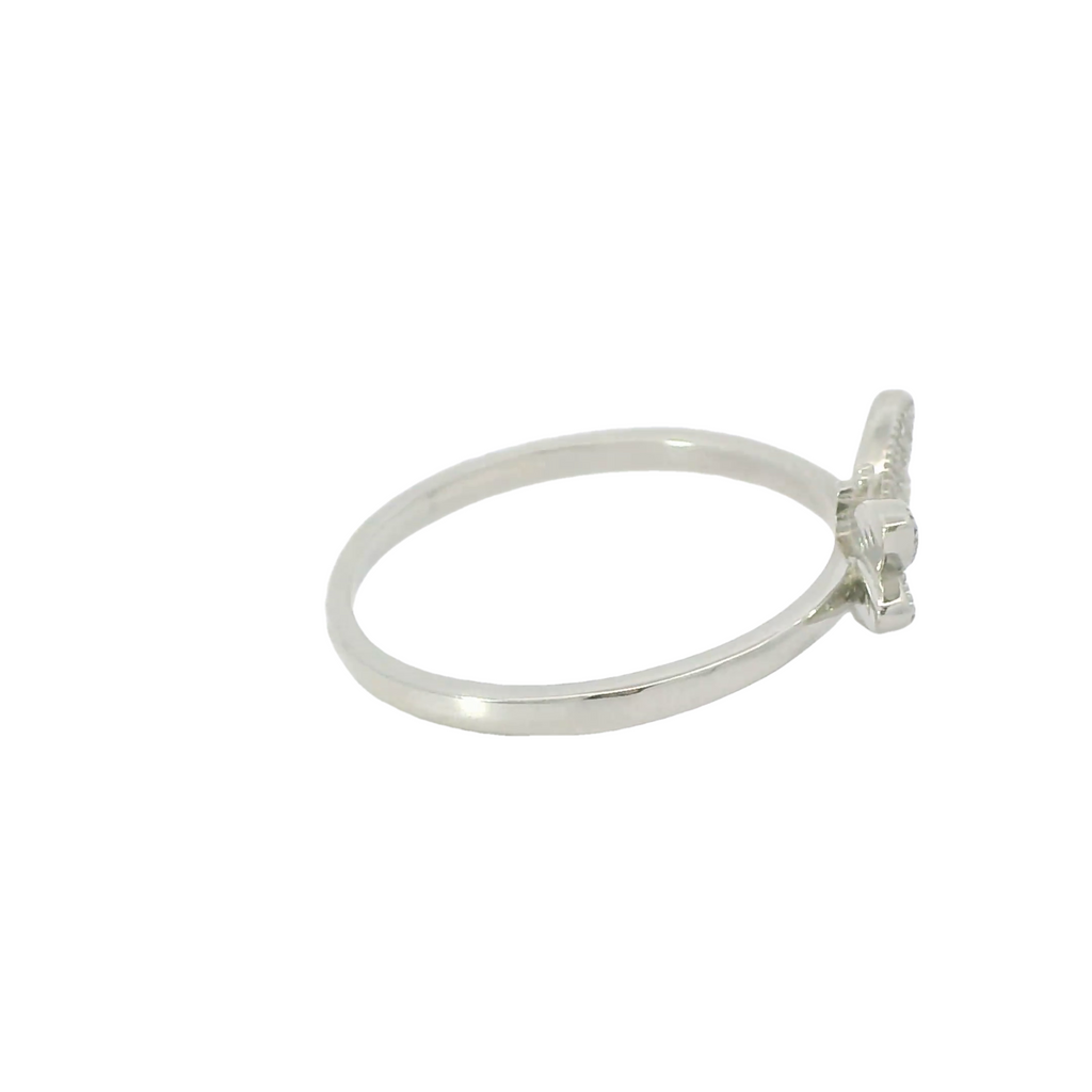 Sterling silver ring with cubic zirconia (Dragonfly)