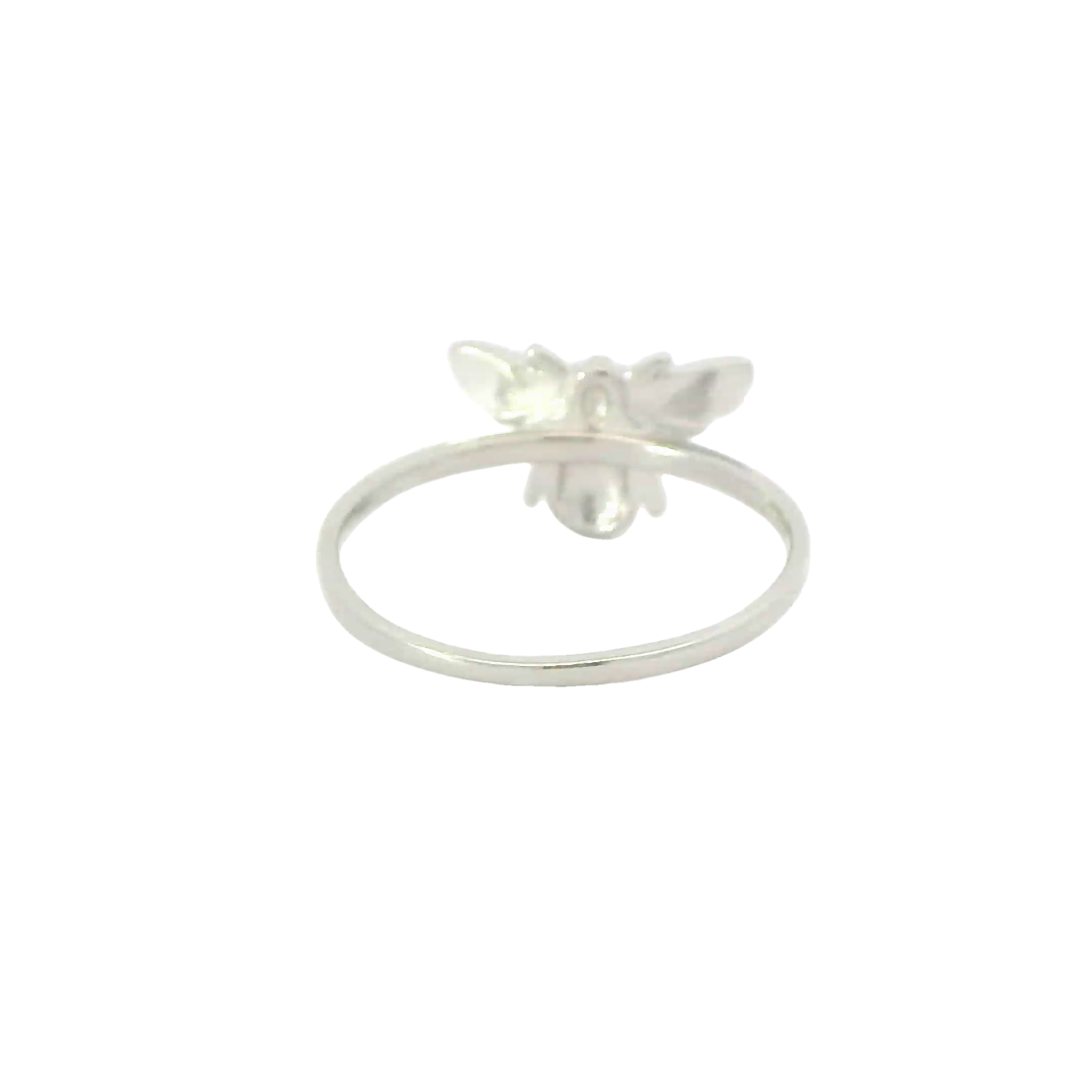 Sterling silver ring with cubic zirconia (Bee)