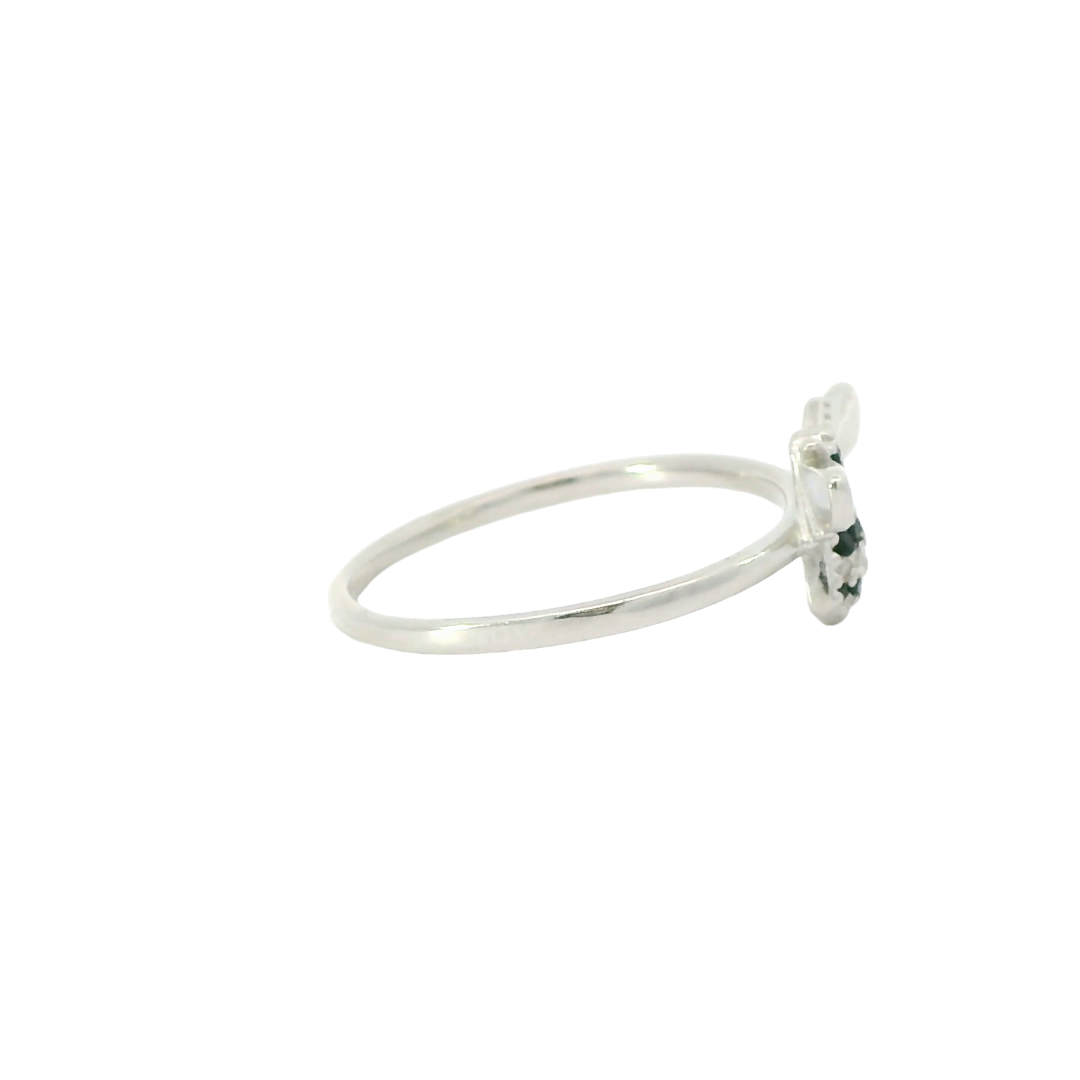 Sterling silver ring with cubic zirconia (Bee)