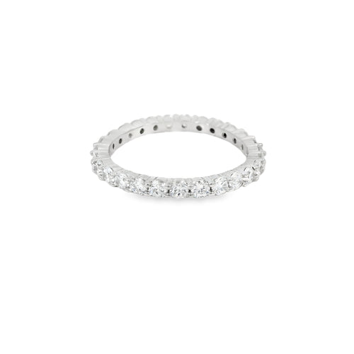 Cubic Zirconia Sterling Silver Band Ring