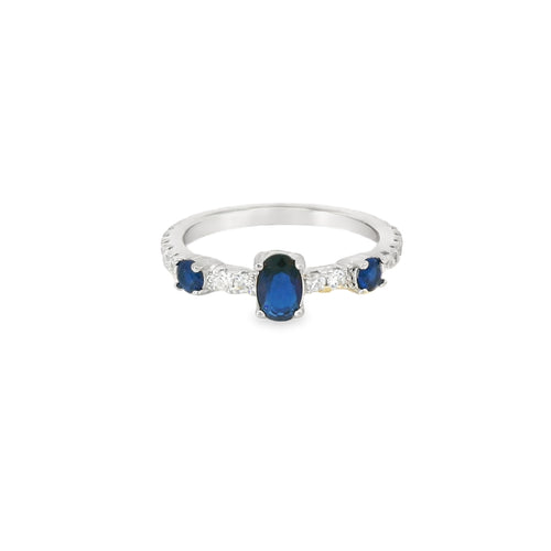 0104902008 Sapphire Cubic Zirconia Ring