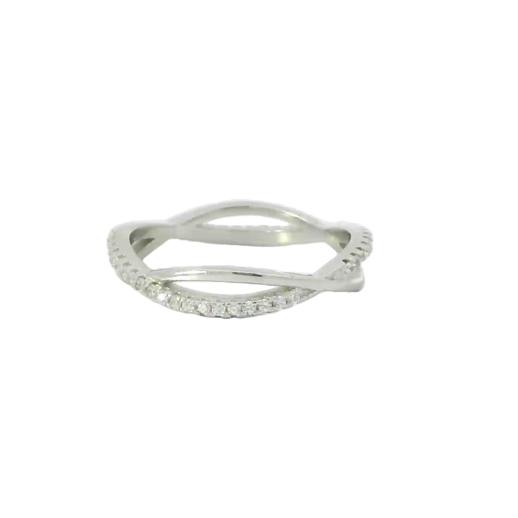 Sterling silver ring with cubic zirconia