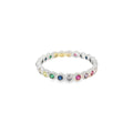 Multi-Color Cubic Zirconia Ring