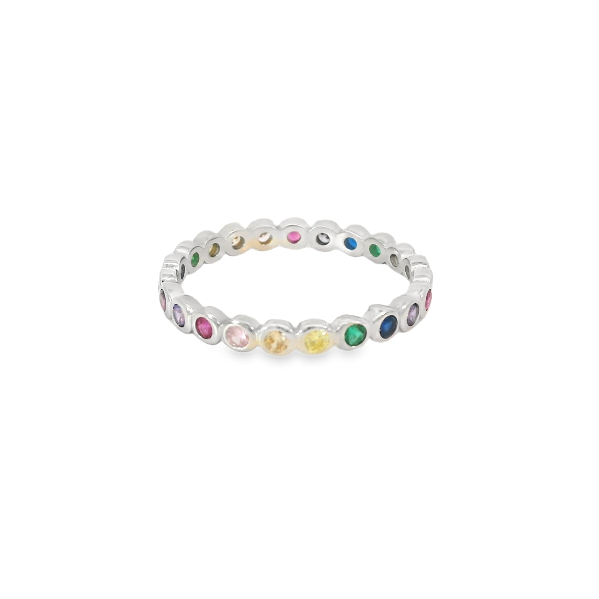 Multi-Color Cubic Zirconia Ring